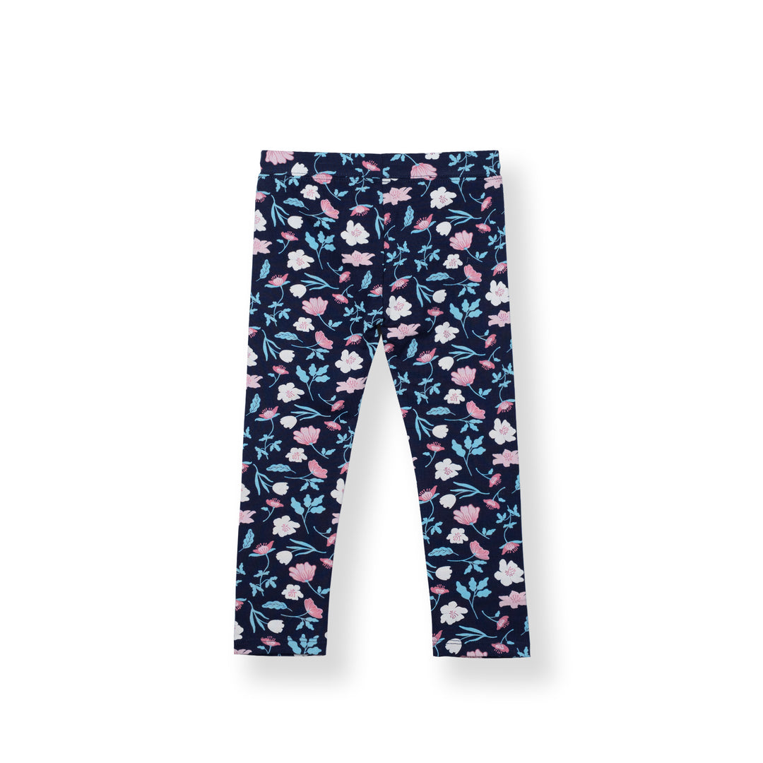 Poney Girls Baby Black Iris Allover Print Legging