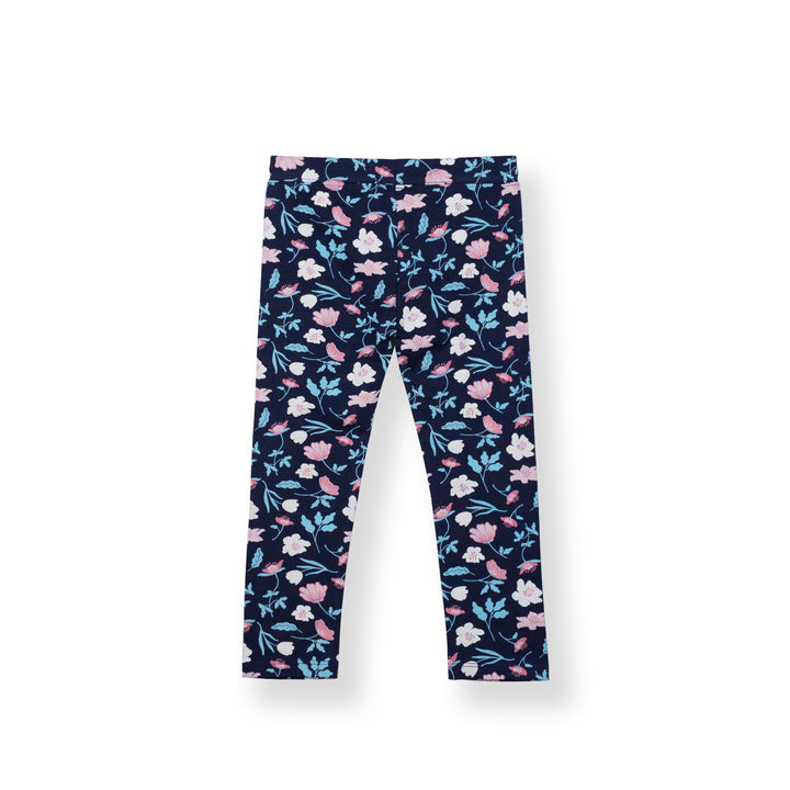 Poney Girls Baby Black Iris Allover Print Legging