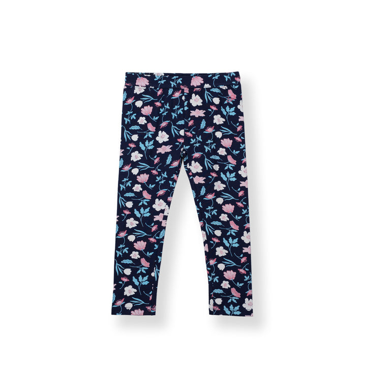 Poney Girls Baby Black Iris Allover Print Legging