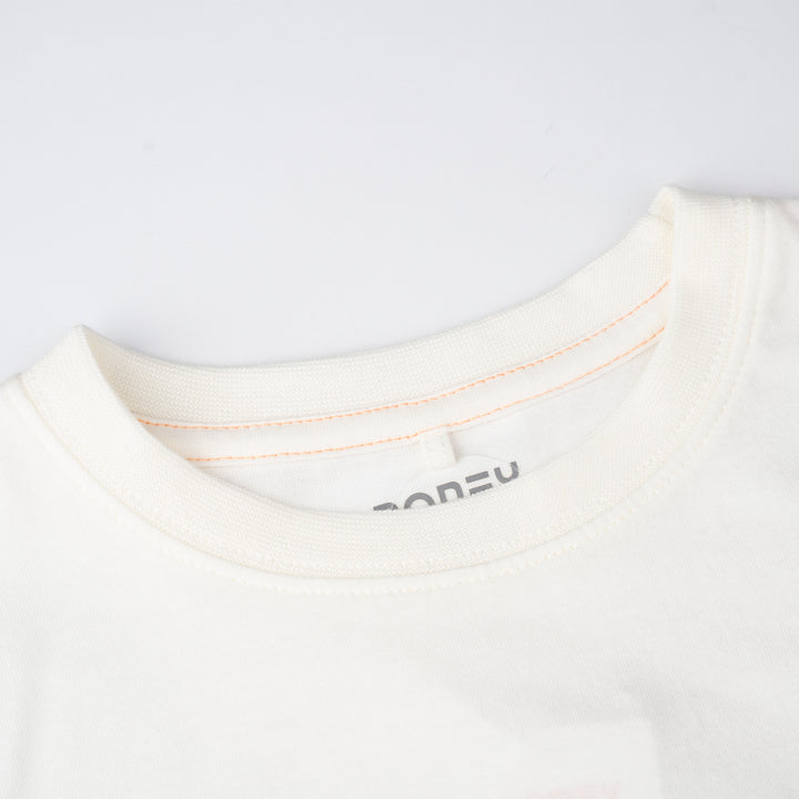 White Print Logo Sleeve Tee
