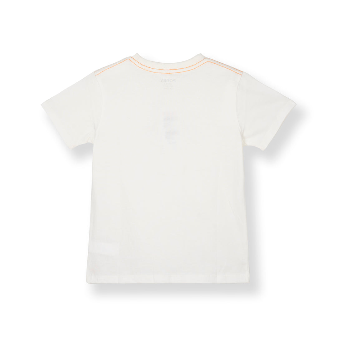 White Print Logo Sleeve Tee
