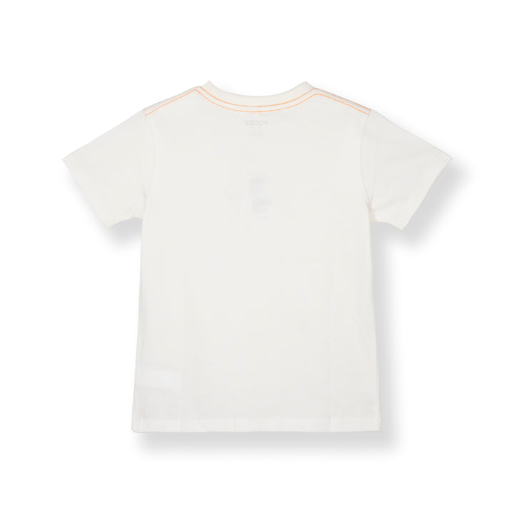 White Print Logo Sleeve Tee