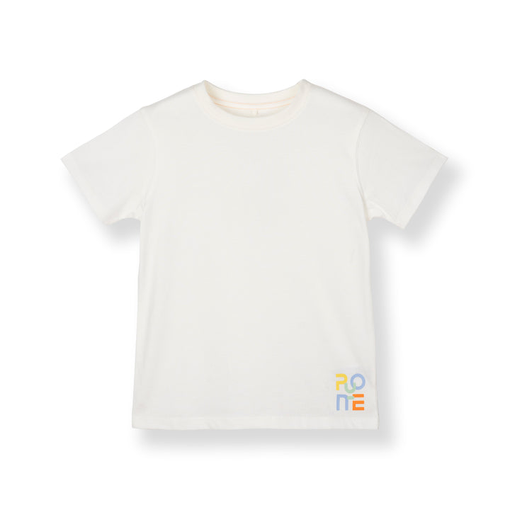White Print Logo Sleeve Tee
