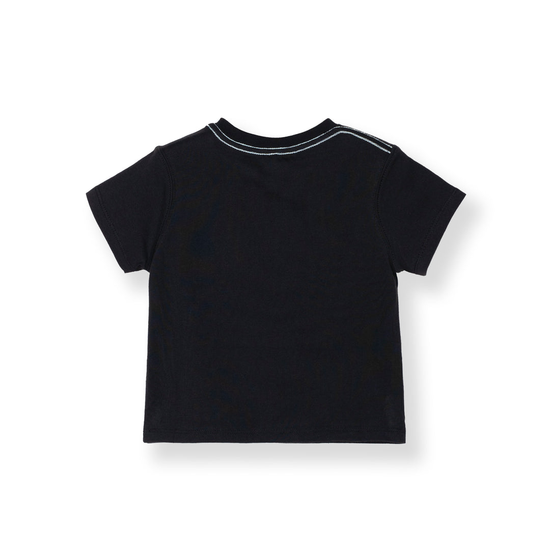 Baby Black Print Logo Sleeve Tee