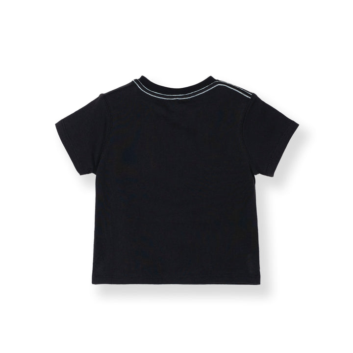 Baby Black Print Logo Sleeve Tee