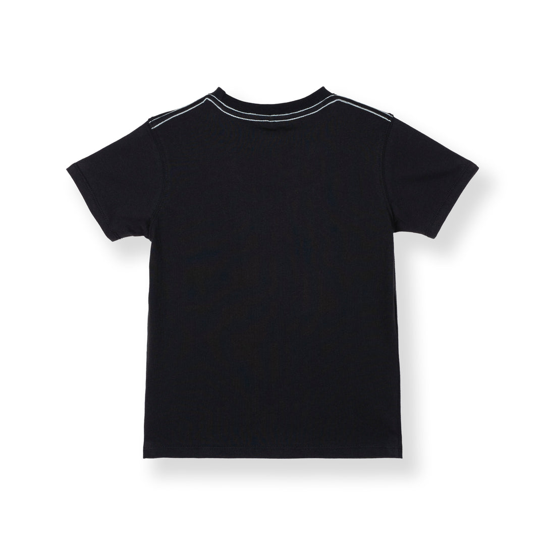 Black Print Logo Sleeve Tee