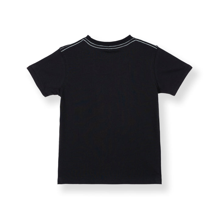 Black Print Logo Sleeve Tee