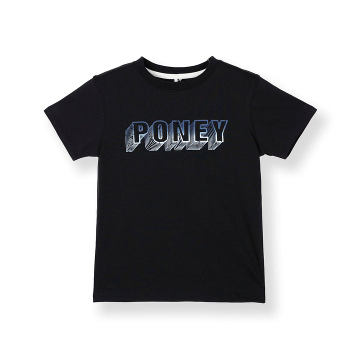 Black Print Logo Sleeve Tee