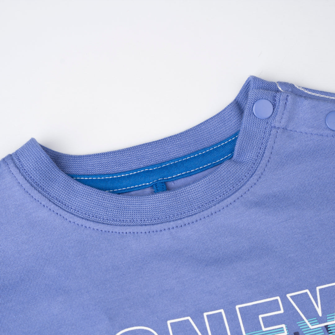 Baby Purple Print Logo Sleeve Tee