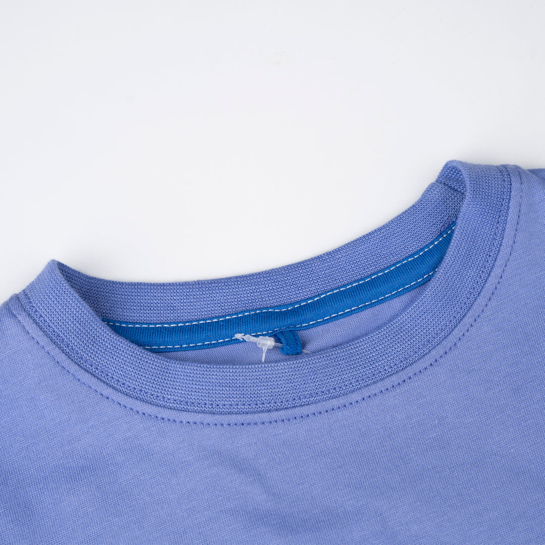 Purple Print Logo Sleeve Tee