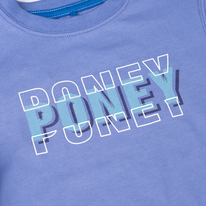 Baby Purple Print Logo Sleeve Tee