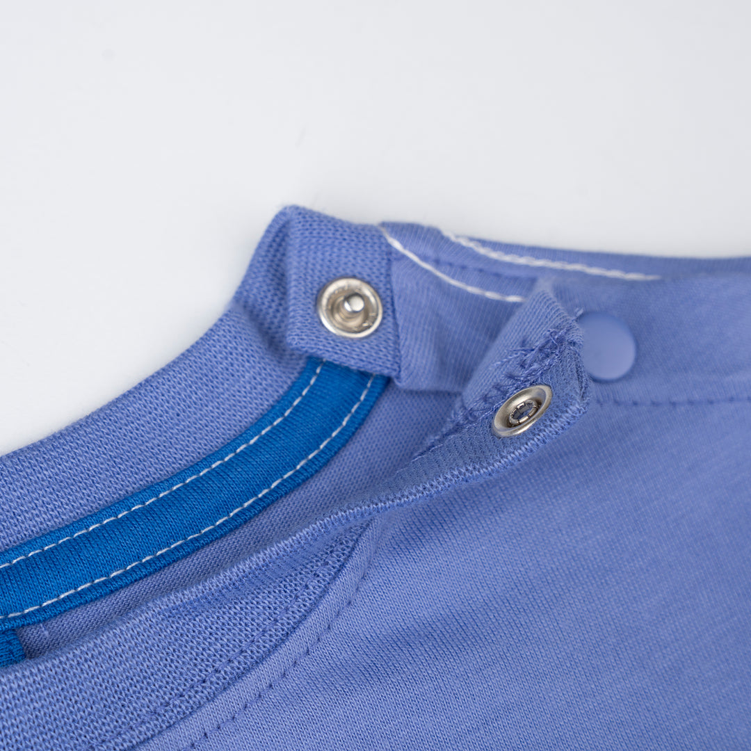 Baby Purple Print Logo Sleeve Tee