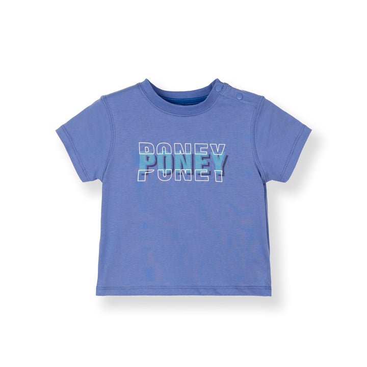 Baby Purple Print Logo Sleeve Tee