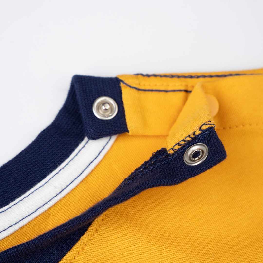 Baby Yellow Print Logo Sleeve Tee