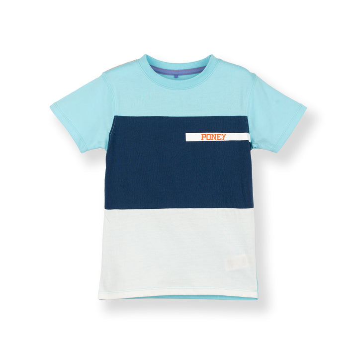 Turquoise Cut & Sew Short Sleeve Tee