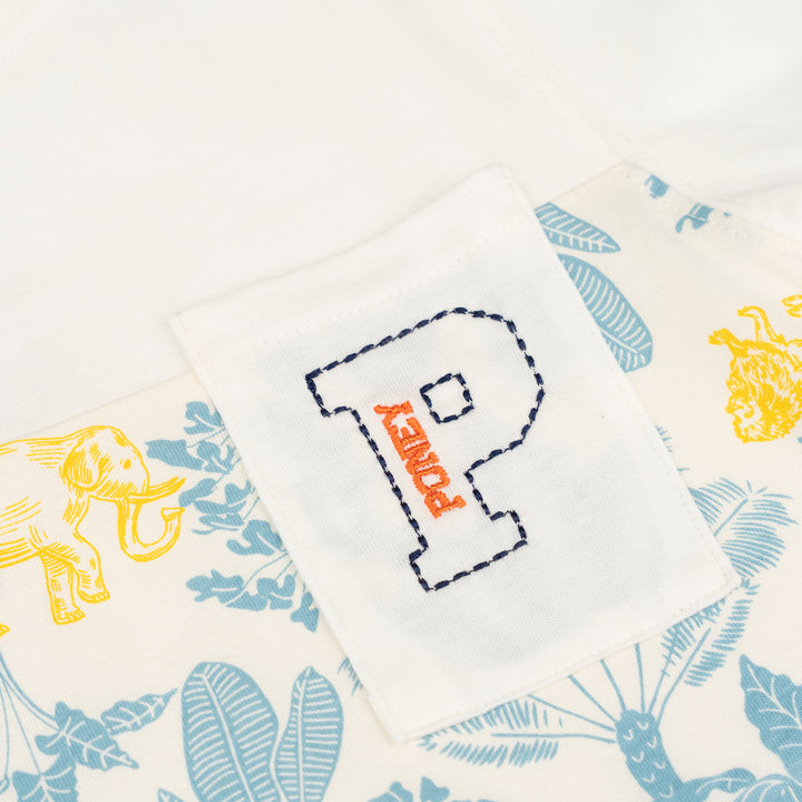 White Cut & Sew Short Sleeve Tee