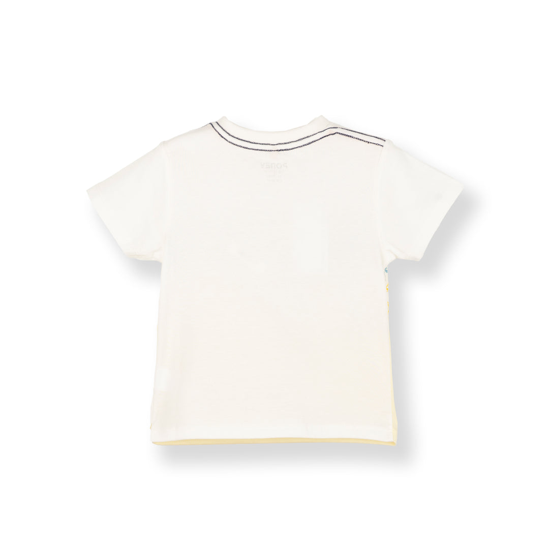 Baby White Cut & Sew Short Sleeve Tee
