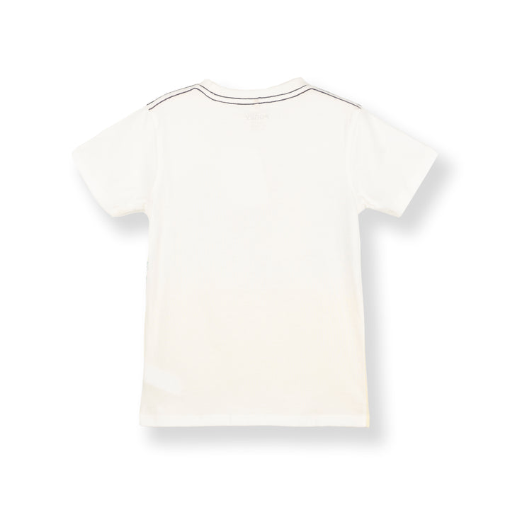 White Cut & Sew Short Sleeve Tee