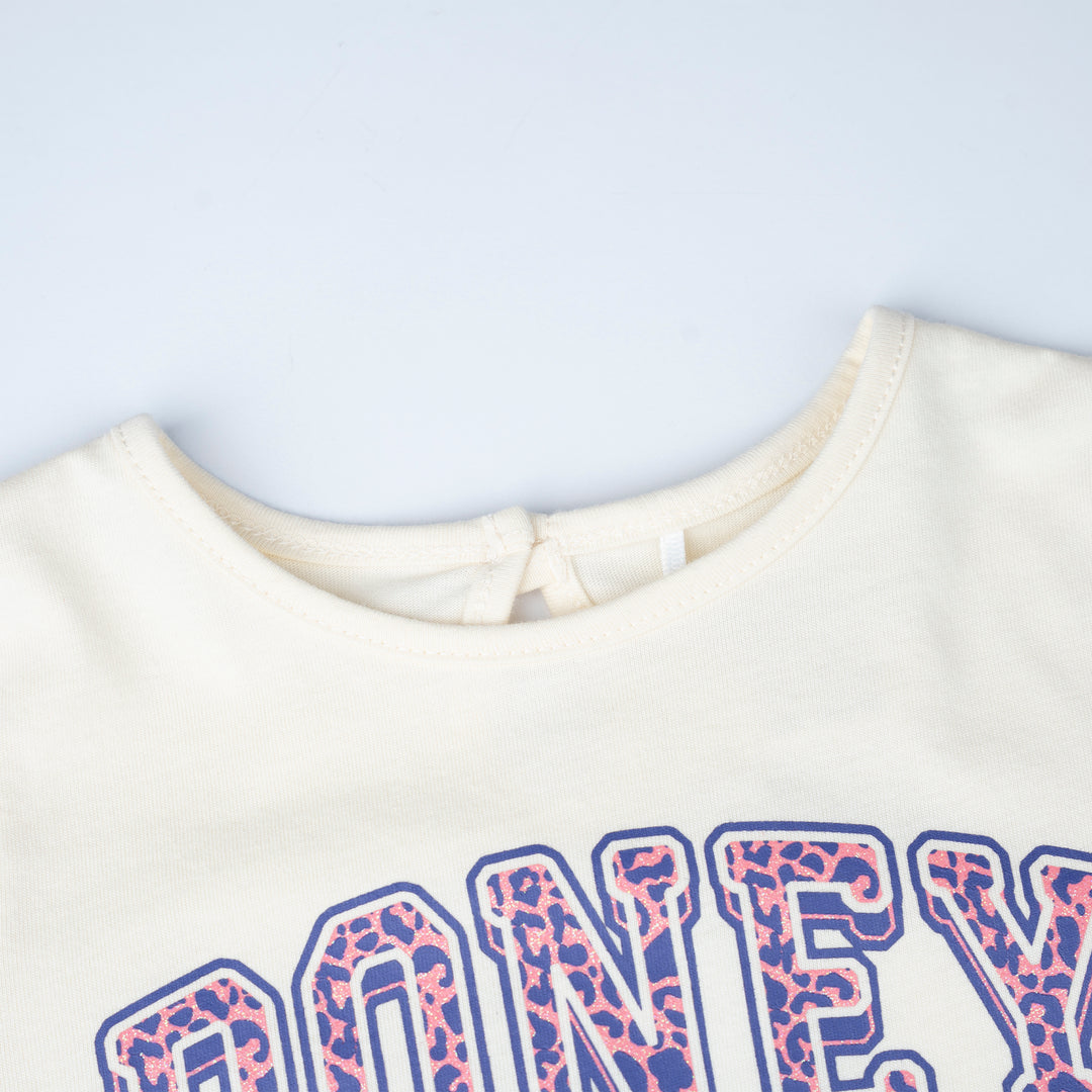 [Online Exclusive] Poney Girls Cream Pristine Long Sleeve Tee