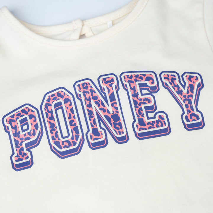 [Online Exclusive] Poney Girls Cream Pristine Long Sleeve Tee