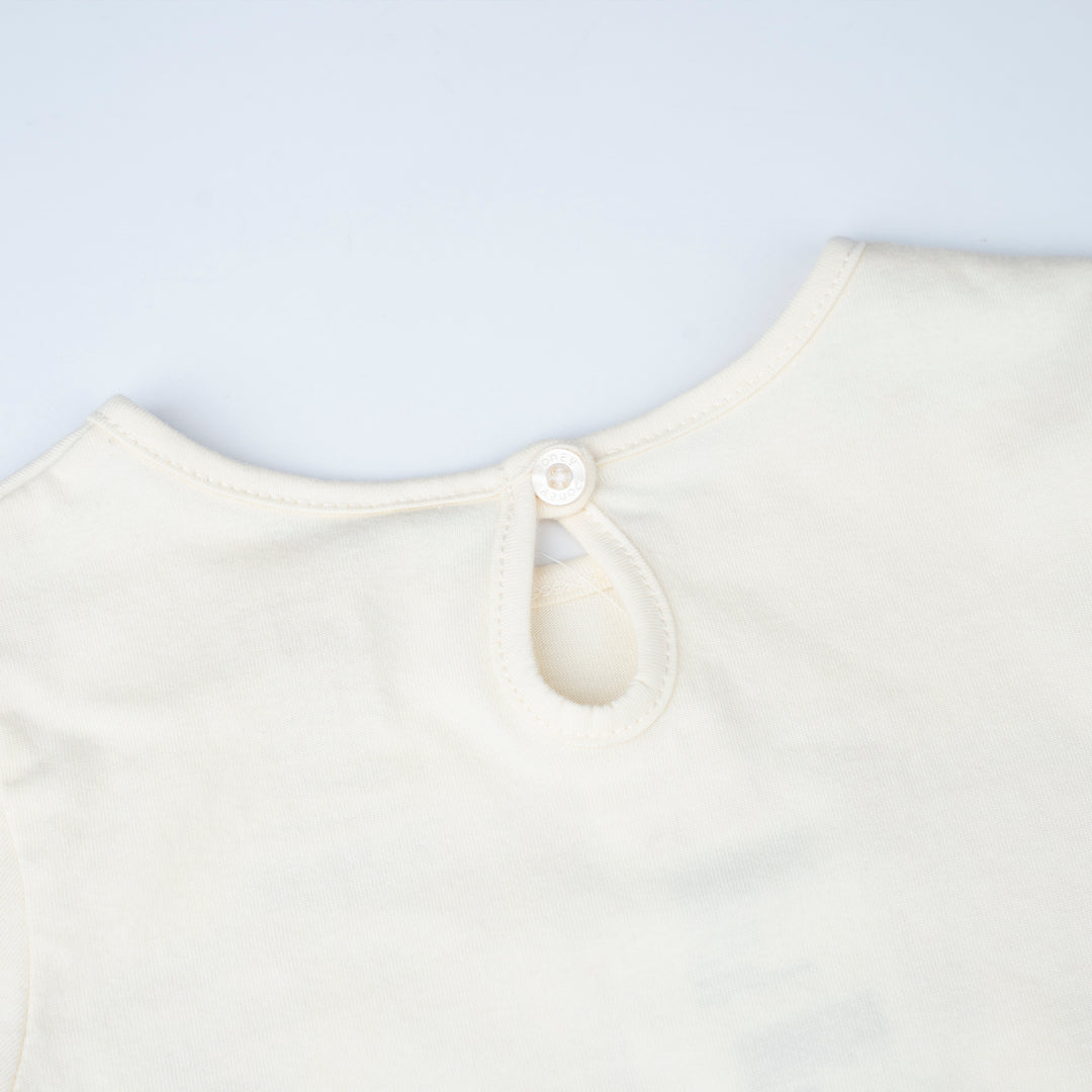 [Online Exclusive] Poney Girls Cream Pristine Long Sleeve Tee