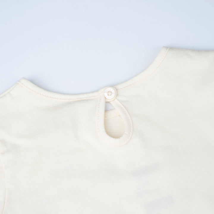 [Online Exclusive] Poney Girls Cream Pristine Long Sleeve Tee