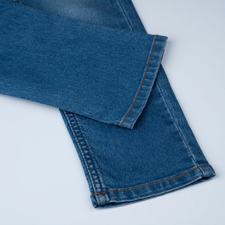 Poney Boys Navy Regular Fit with Brush Wash Details Jeans