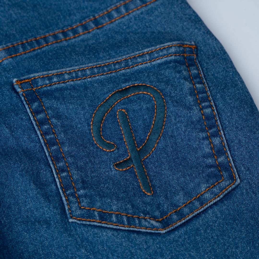 Poney Boys Navy Regular Fit with Brush Wash Details Jeans