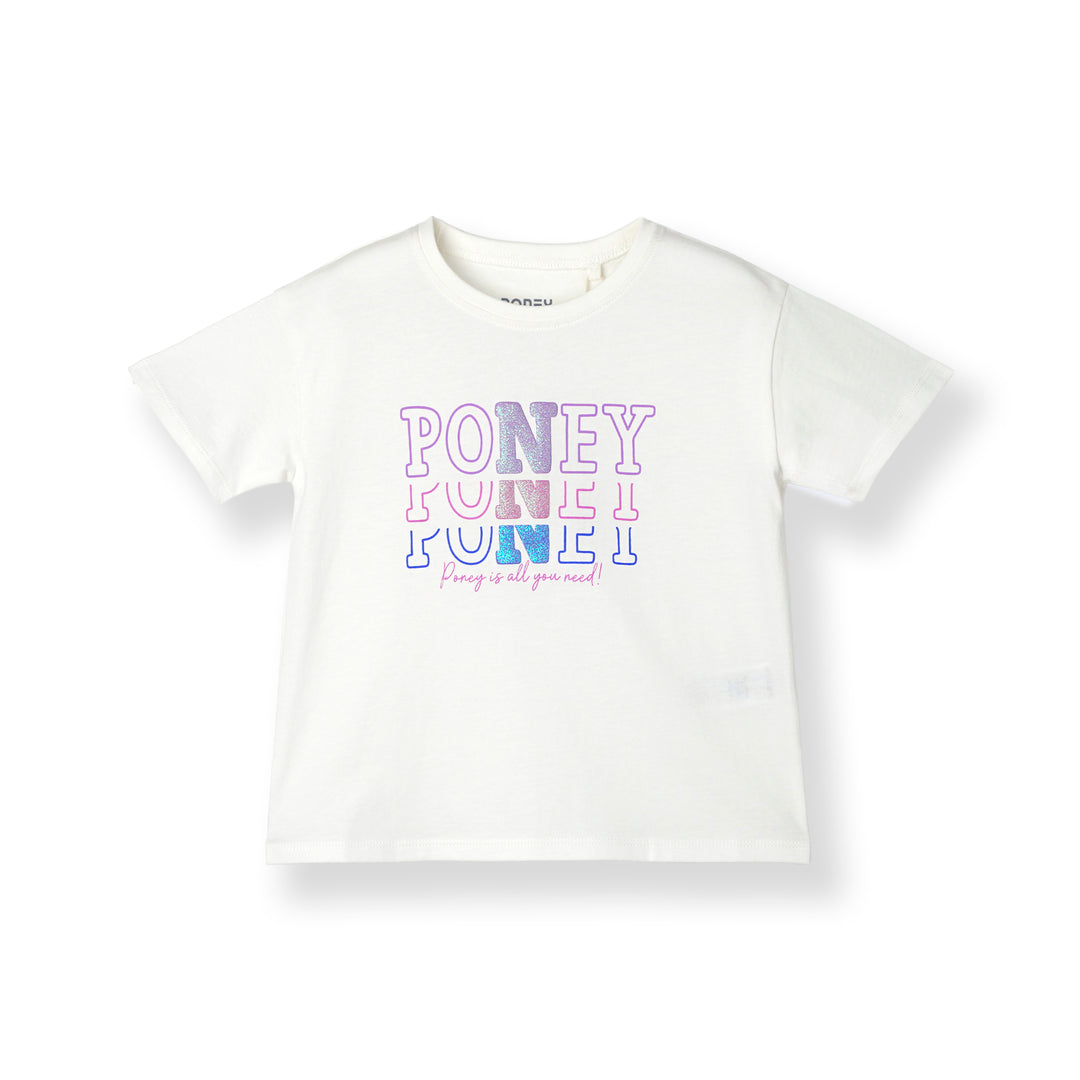 Poney Logo Stacked Short Sleeve Tee