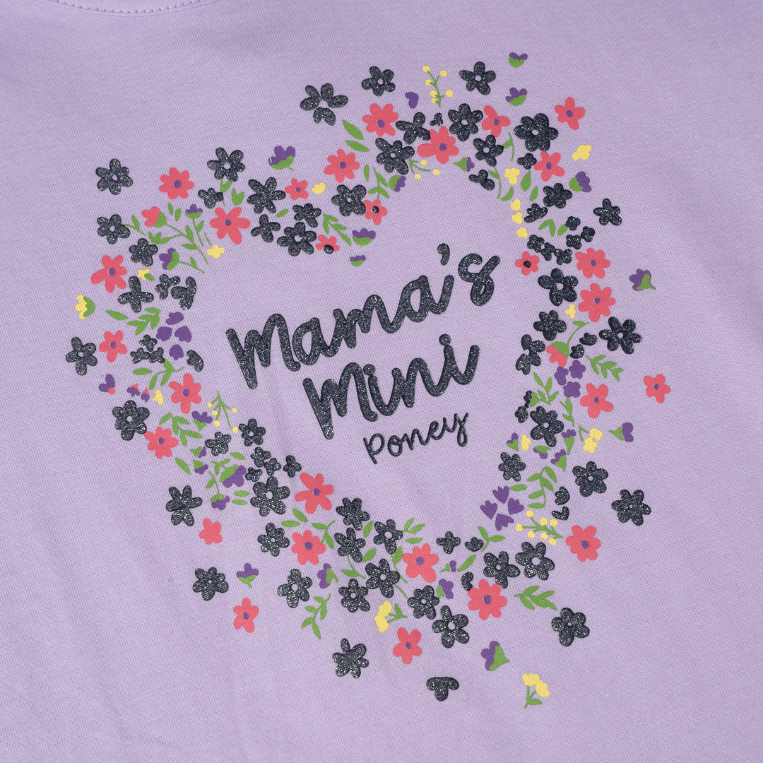 [Online Exclusive] Poney Girls Lt.Purple Mama's Mini Short Sleeve Tee