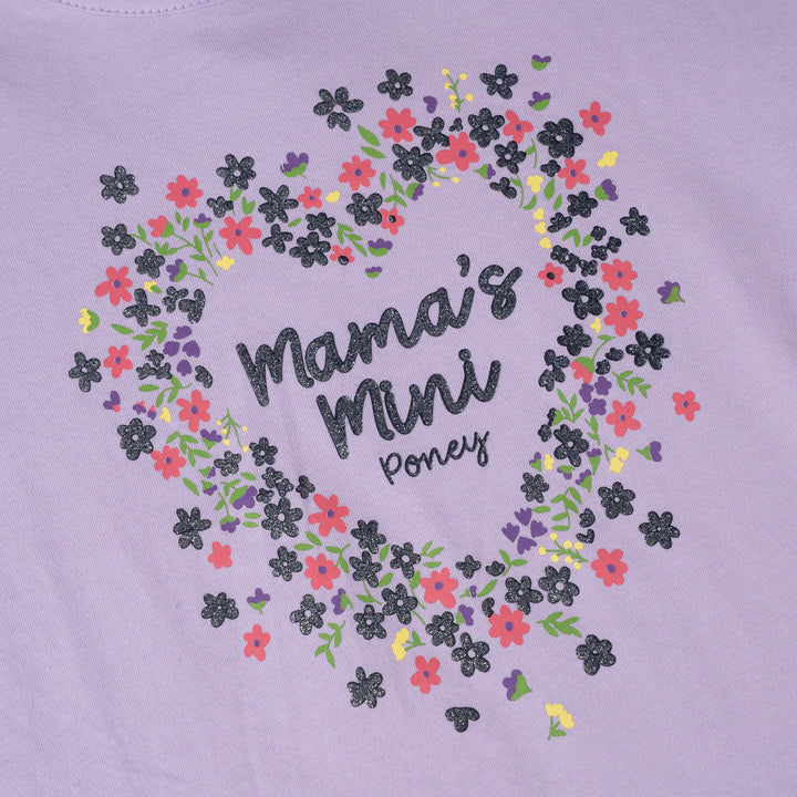 [Online Exclusive] Poney Girls Lt.Purple Mama's Mini Short Sleeve Tee