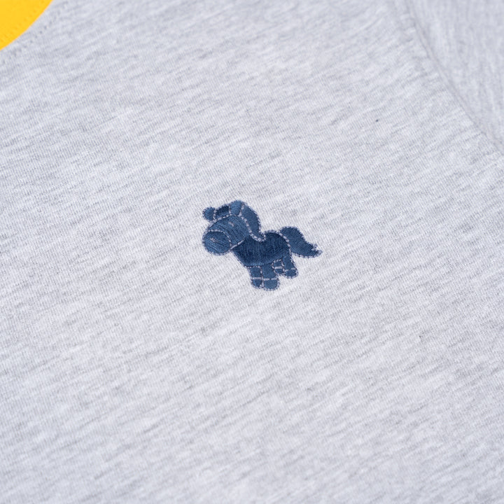 Poney Melange Unisex Kids Poney Mascot Logo Short Sleeve Tee - Colour Block