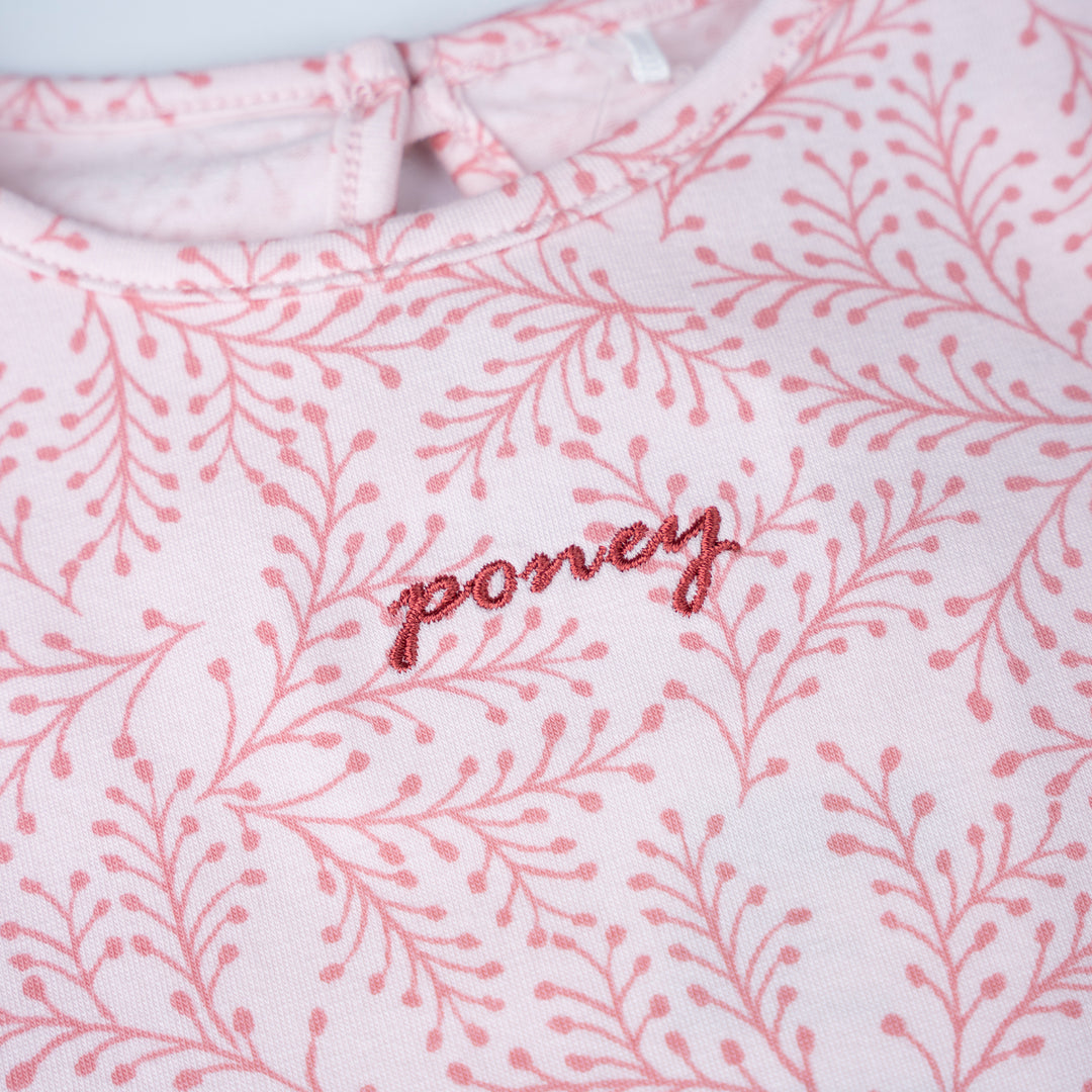 Poney Girls Light Pink Fern Whisper Short Sleeve Dress