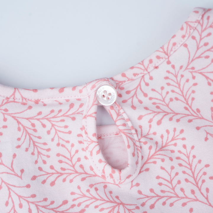 Poney Girls Light Pink Fern Whisper Short Sleeve Dress