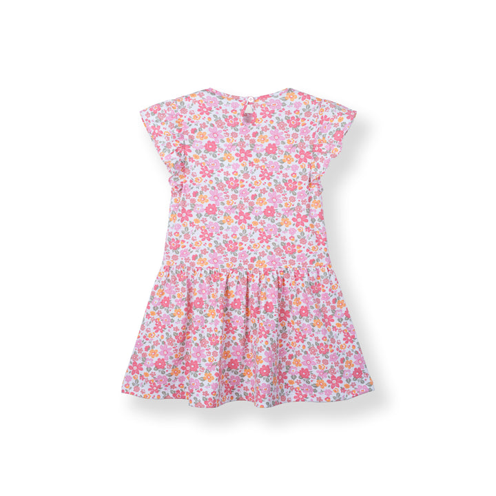 Poney Girls White Bloom Short Sleeve Dress