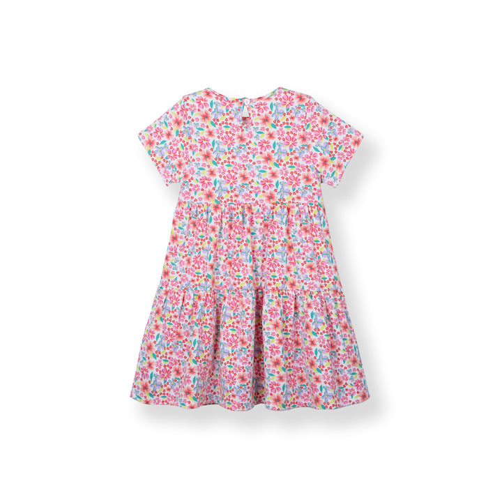 Poney Girls White Sunshine Garden Short Sleeve Dress