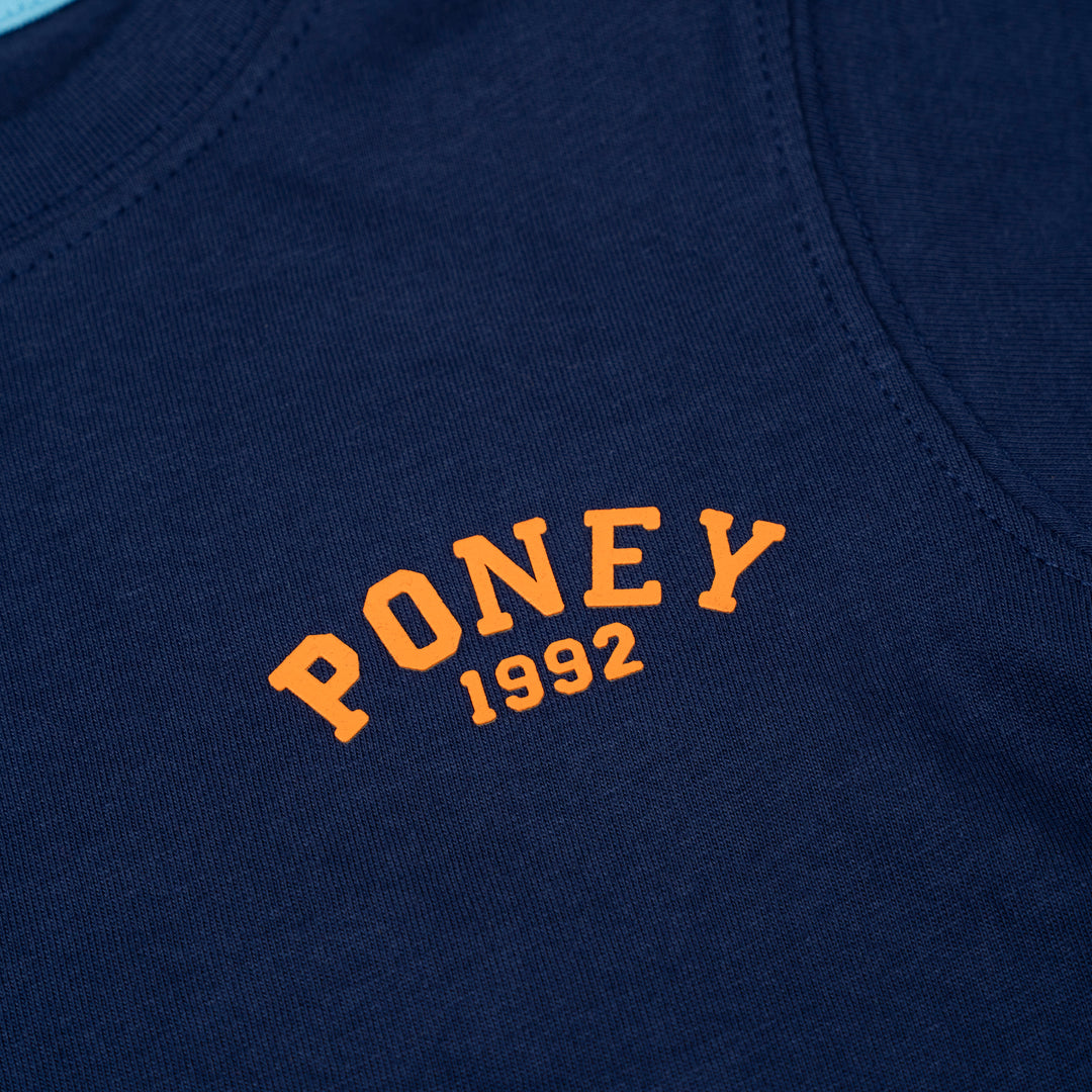 Poney Boys Navy Black Iris Poney Logo Tee