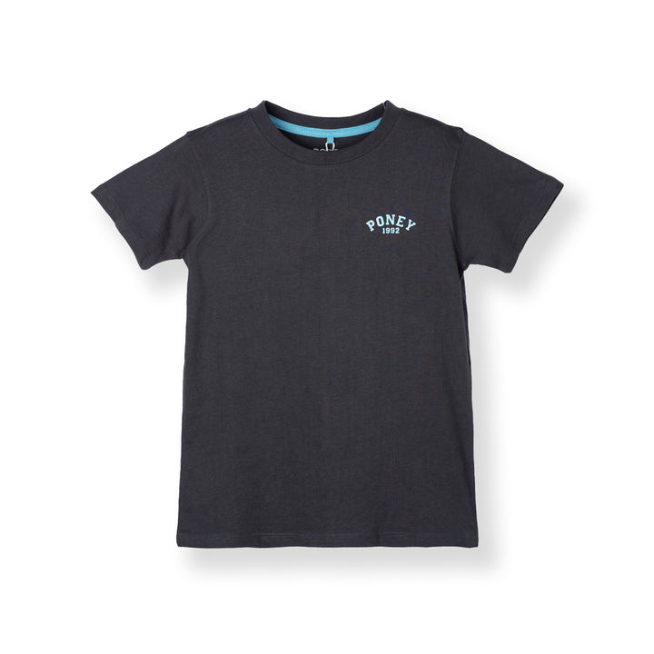 Poney Boys Grey Peat Poney Logo Tee
