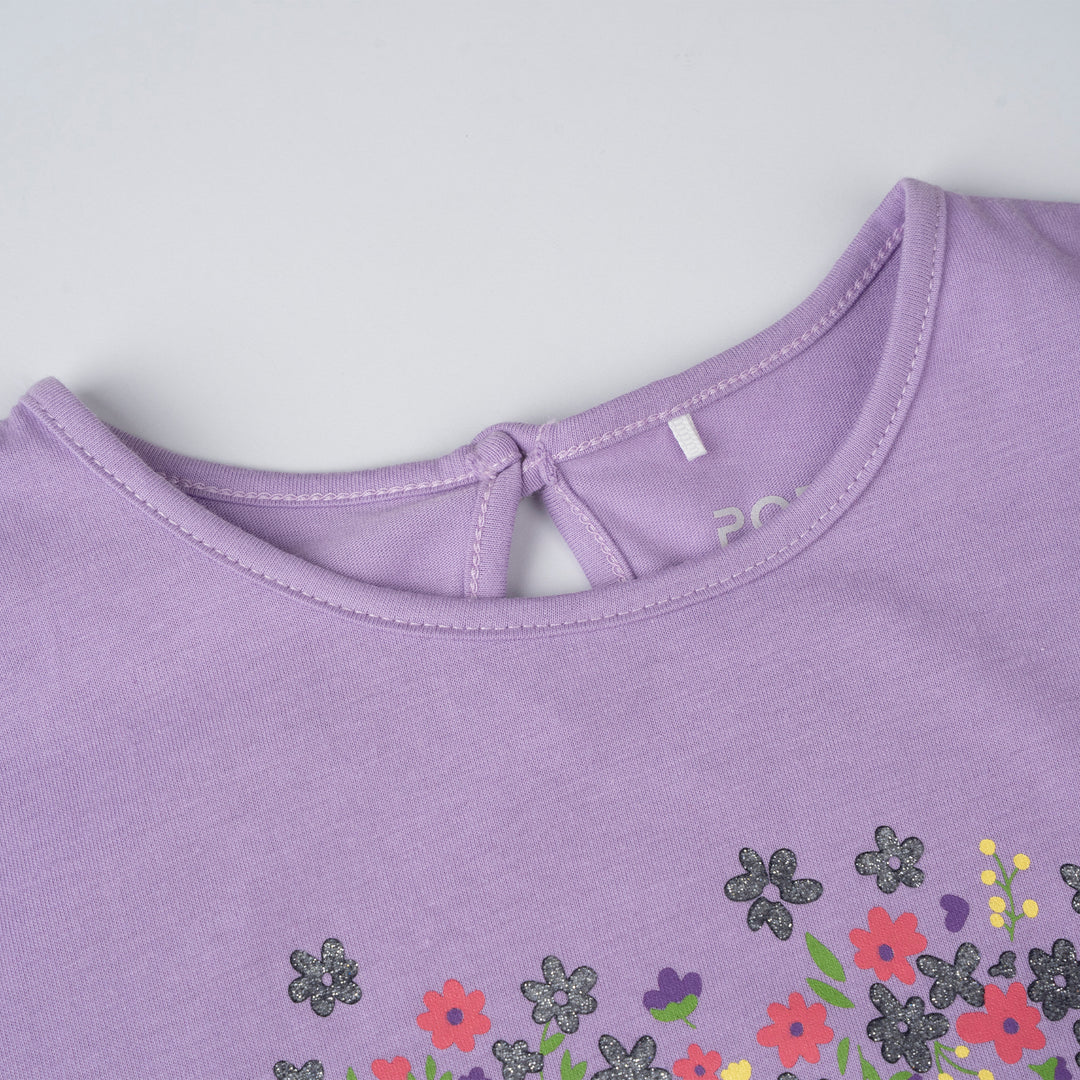 [Online Exclusive] Poney Girls Purple Mama's Mini Short Sleeve Tee