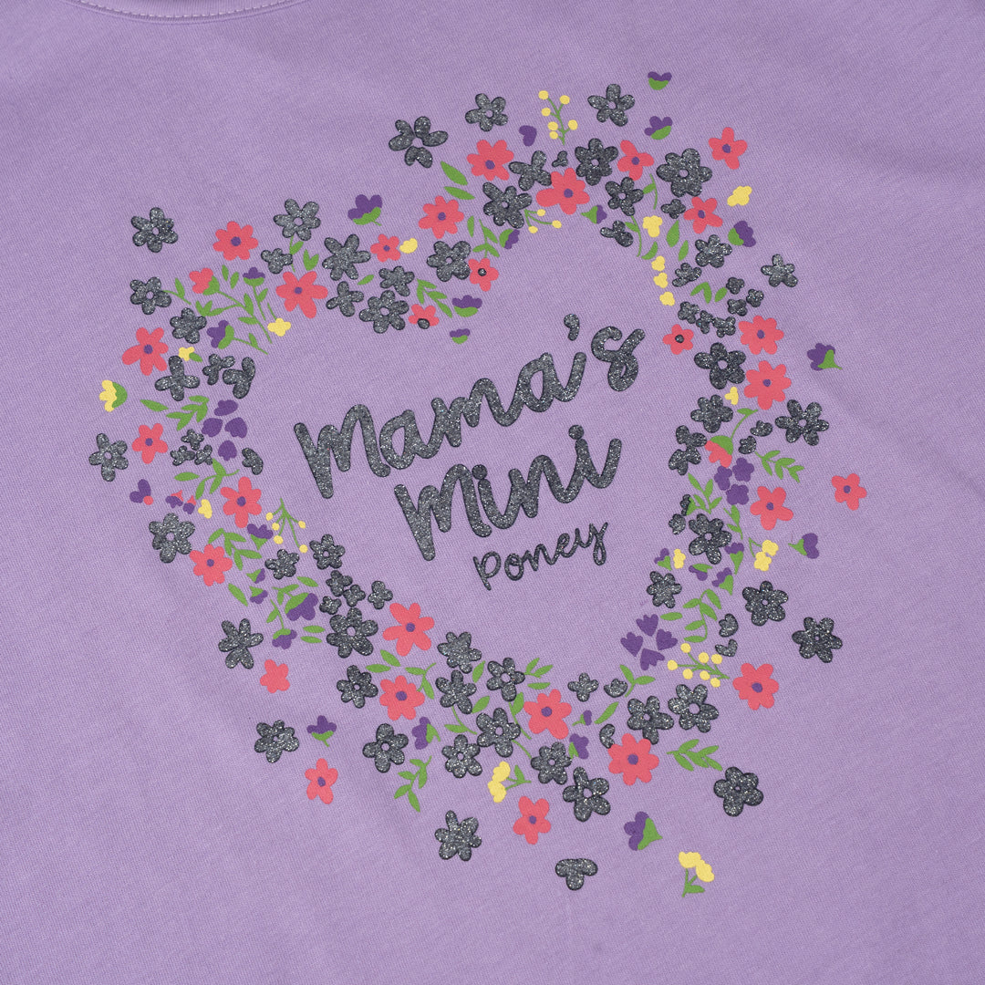 [Online Exclusive] Poney Girls Purple Mama's Mini Short Sleeve Tee