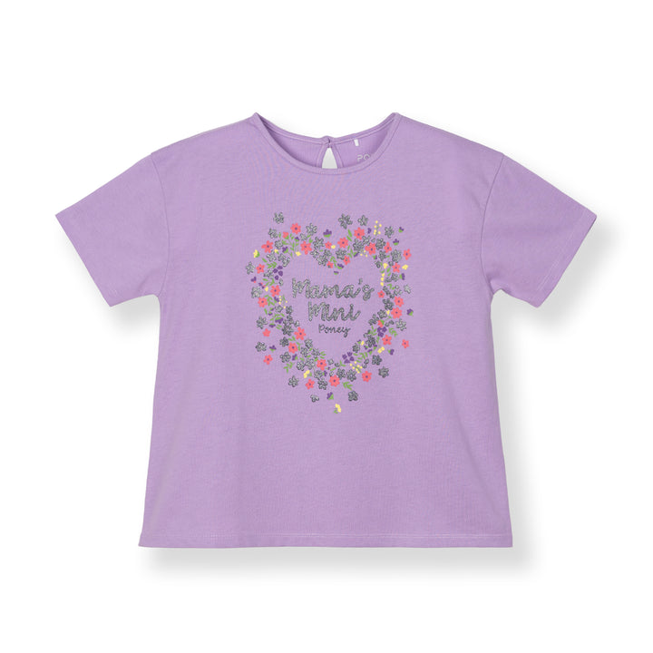 [Online Exclusive] Poney Girls Purple Mama's Mini Short Sleeve Tee