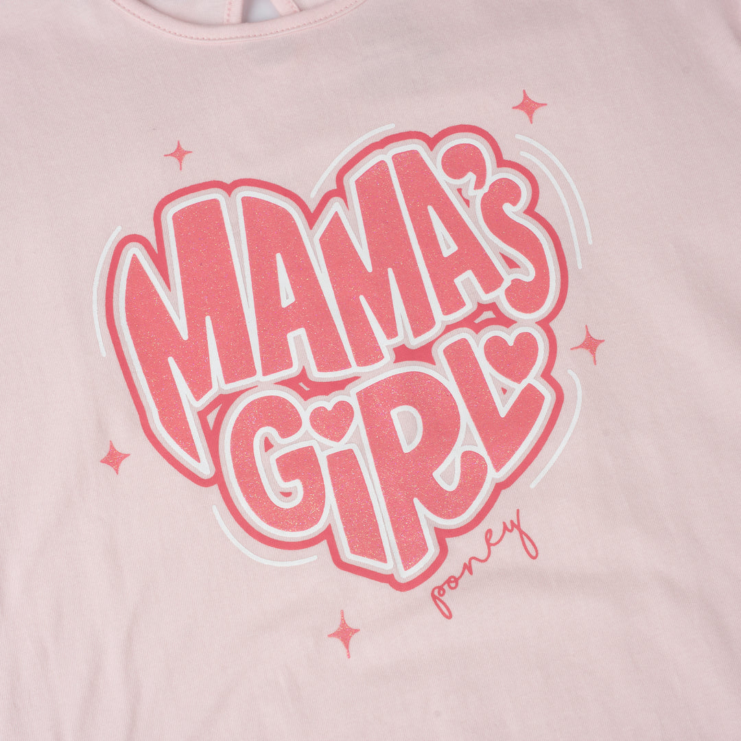 [Online Exclusive] Poney Girls Pink Mama's Girl Short Sleeve Tee