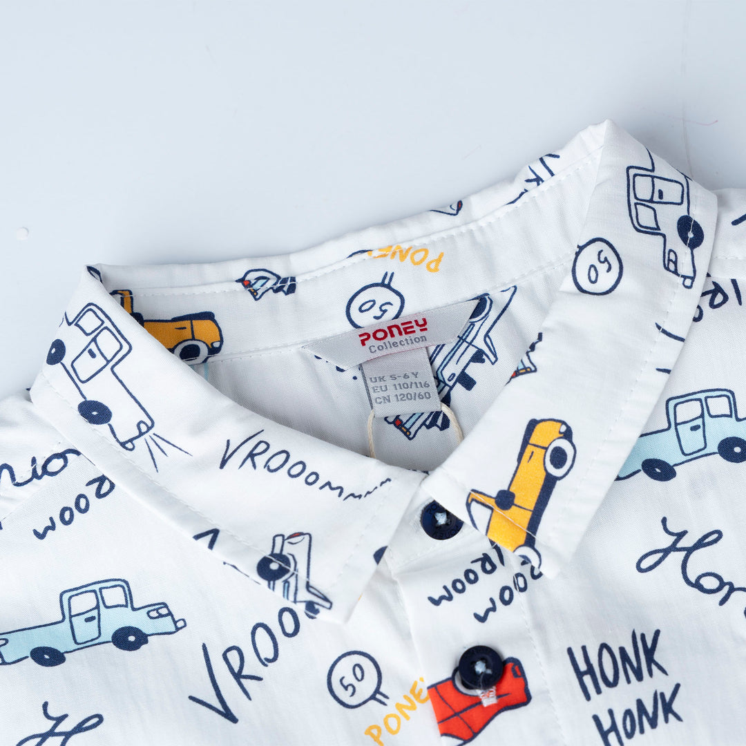 Sketch-Ride Loose Fit Short Sleeve Shirt