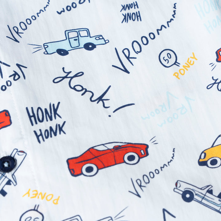 Sketch-Ride Loose Fit Short Sleeve Shirt