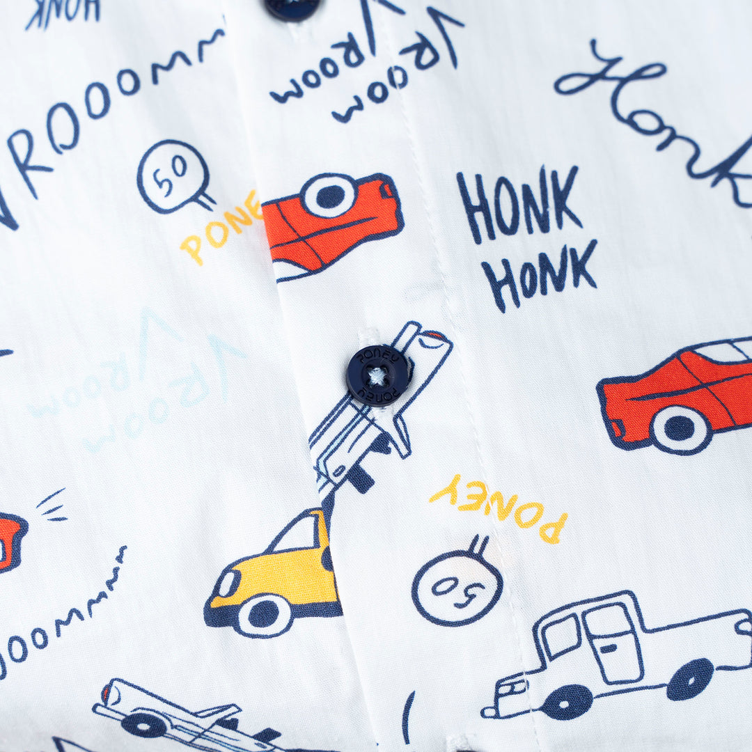 Sketch-Ride Loose Fit Short Sleeve Shirt