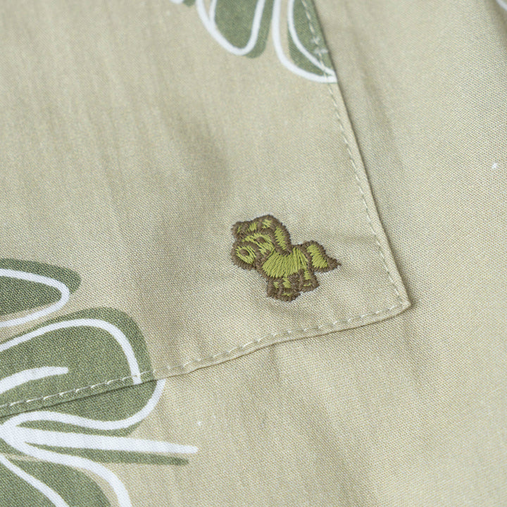 Monstera Leaf Loose Fit Short Sleeve Shirt