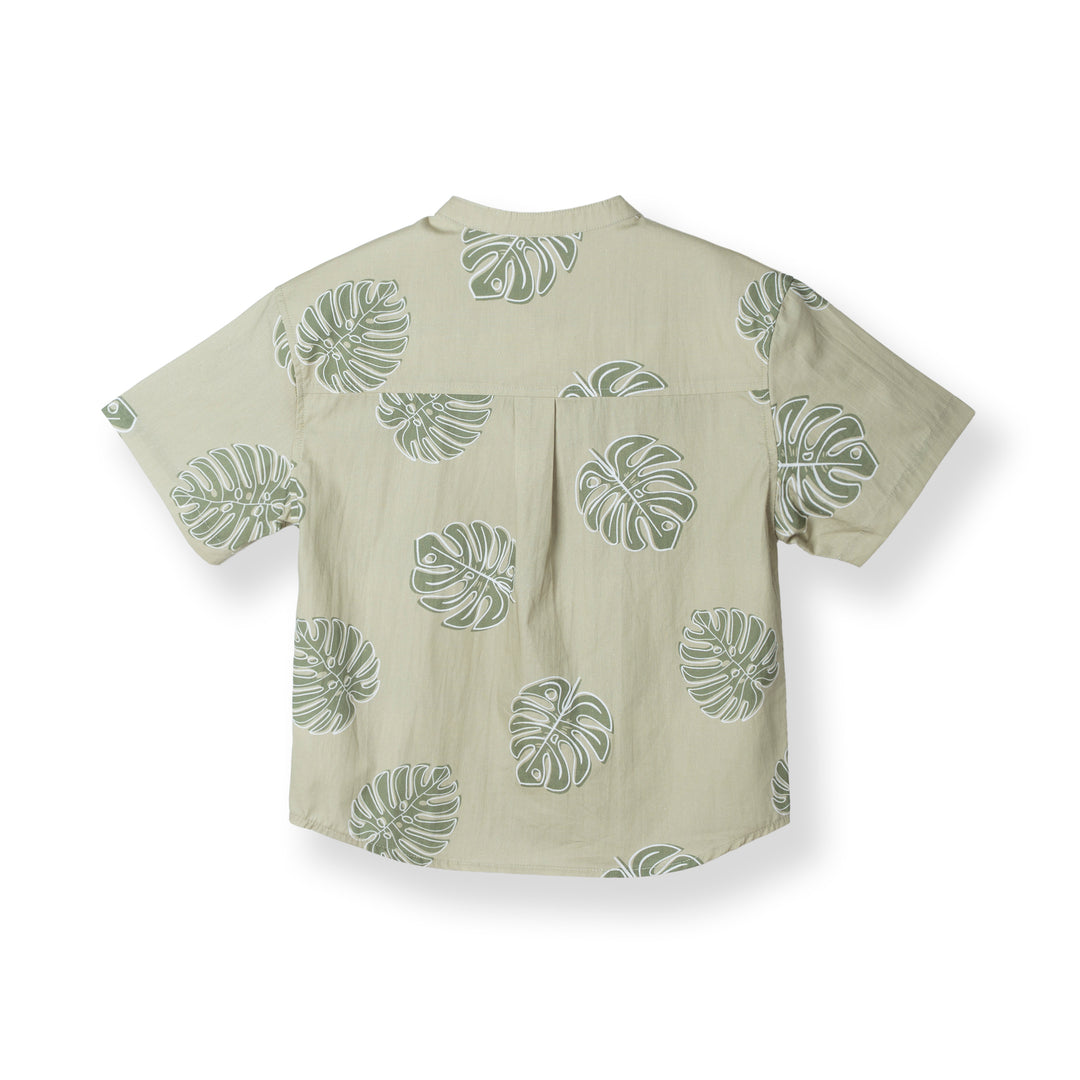Monstera Leaf Loose Fit Short Sleeve Shirt