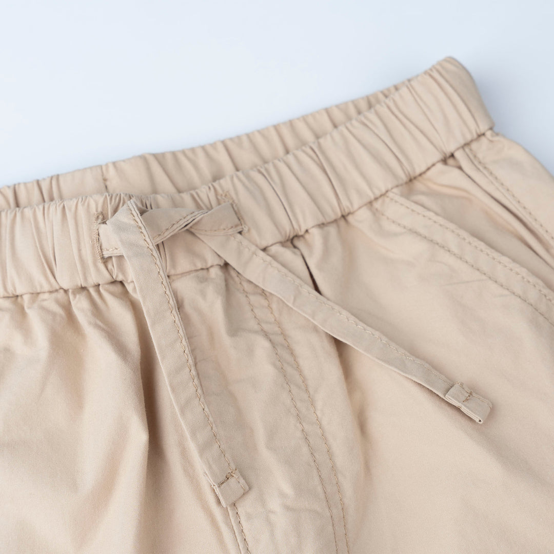 Khaki Loose Fit Cargo Long Pants