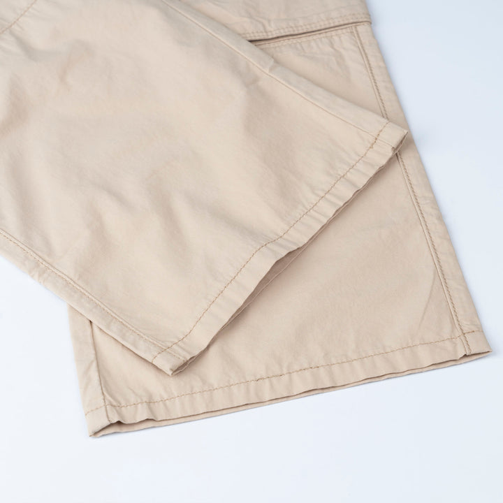 Khaki Loose Fit Cargo Long Pants