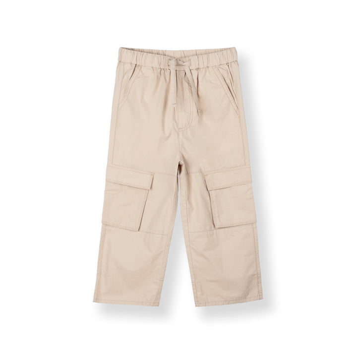 Khaki Loose Fit Cargo Long Pants